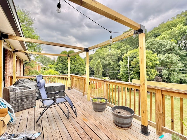 view of wooden terrace