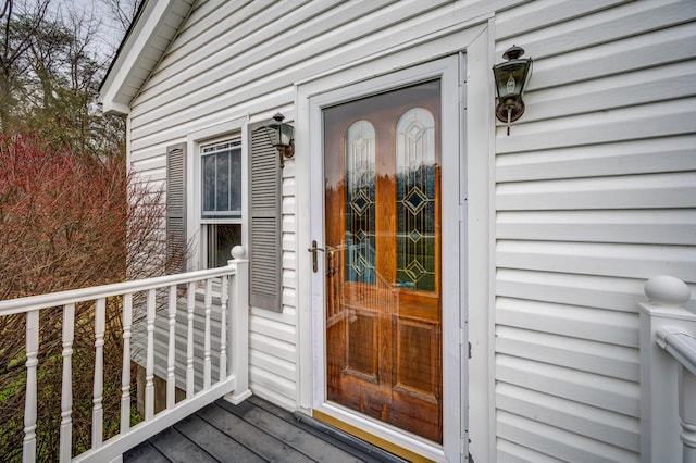 view of doorway to property