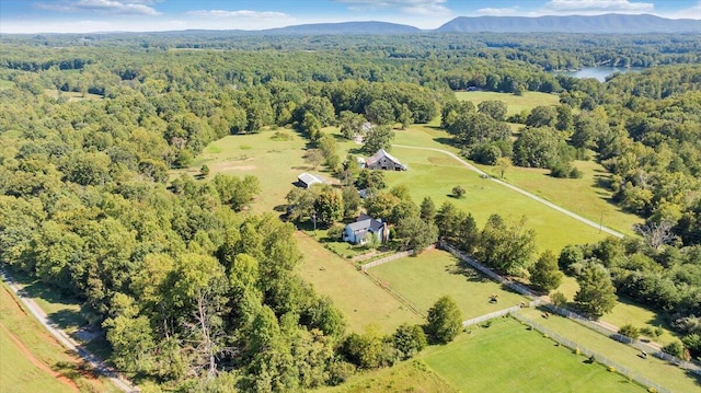 bird's eye view featuring a mountain view