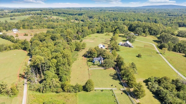 bird's eye view with a rural view