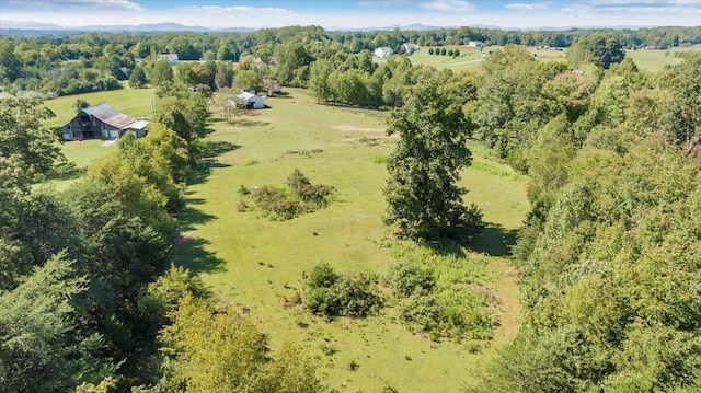 bird's eye view with a rural view