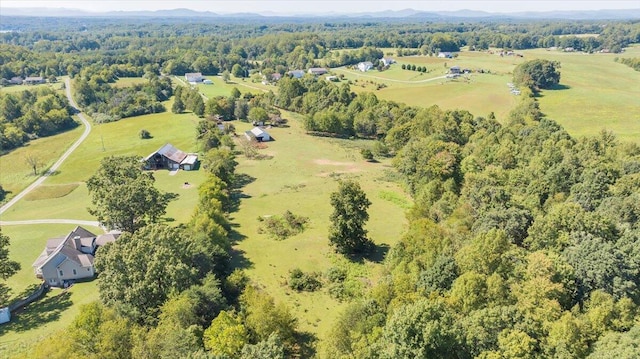 drone / aerial view with a rural view