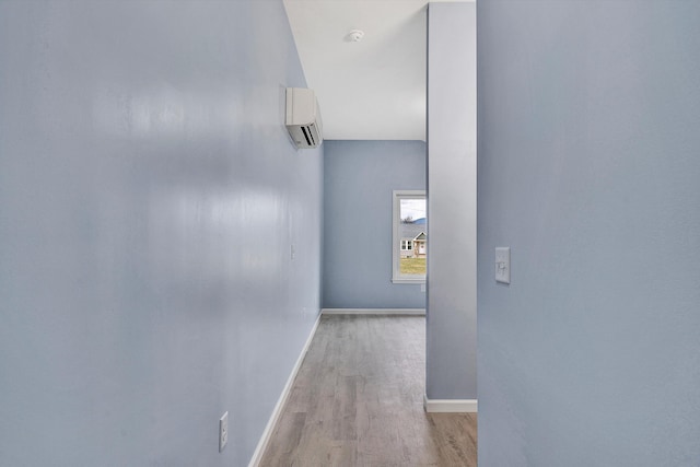 306 Carey Ave, Salem, VA 24153 - hall with light wood-type flooring and a wall unit AC