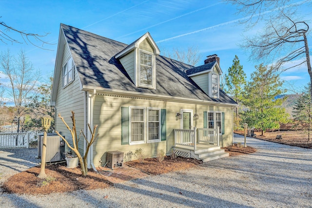 cape cod house with central AC