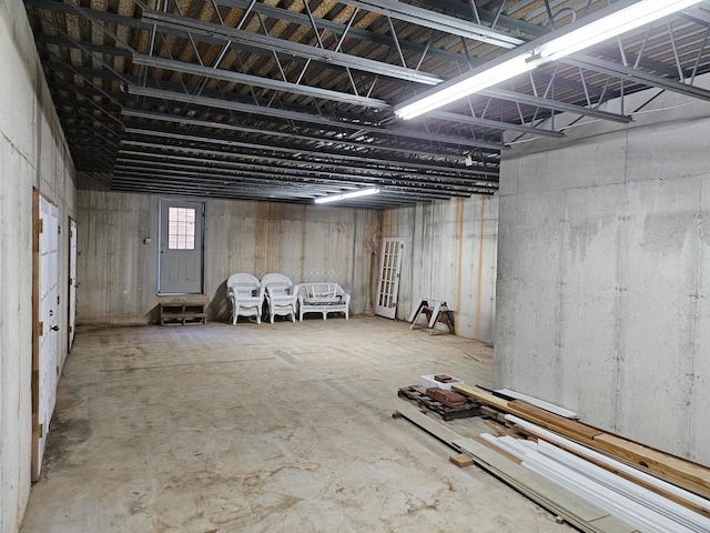 view of basement