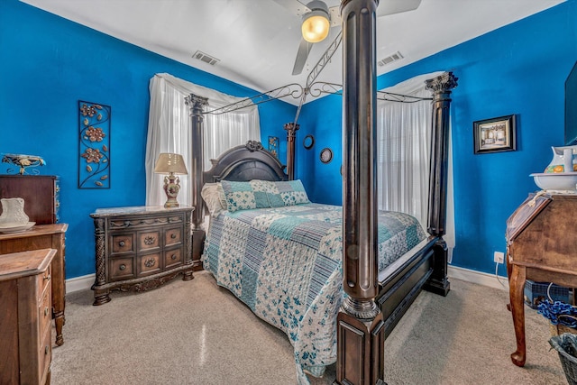 bedroom with ceiling fan