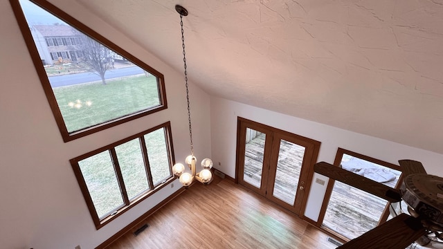 details with wood-type flooring