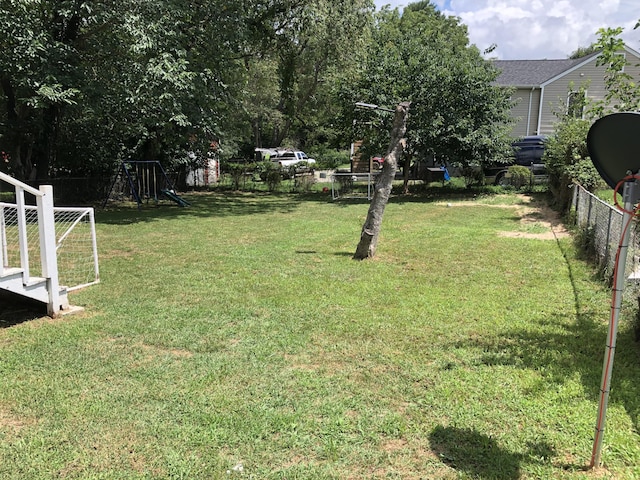 view of yard featuring a playground