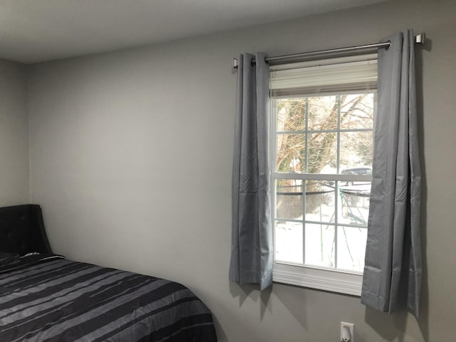 bedroom with multiple windows