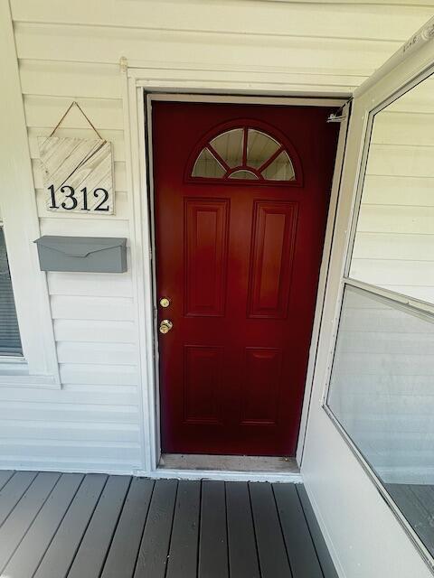 view of doorway to property