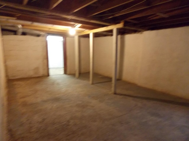 view of basement