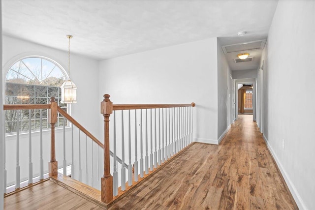 hall featuring hardwood / wood-style flooring