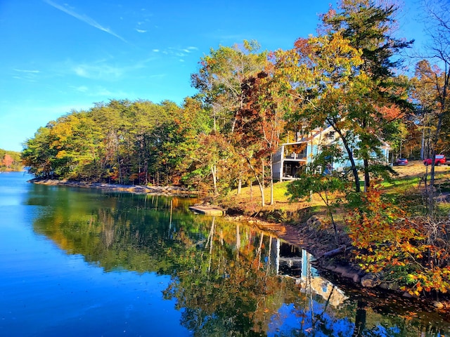 view of water feature