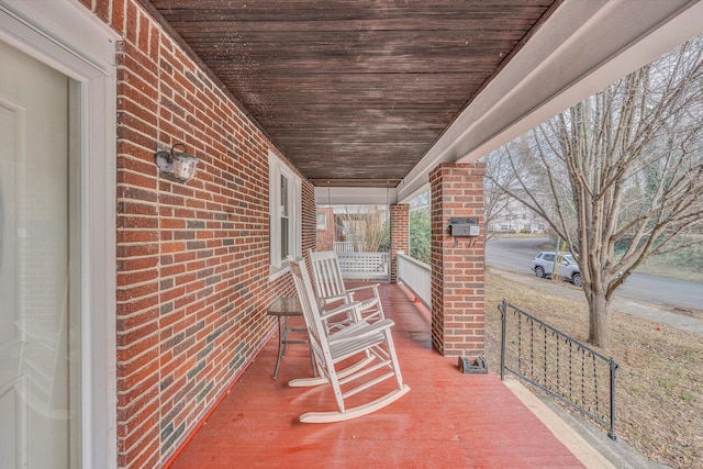 view of patio with covered porch