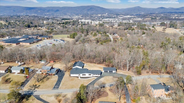 bird's eye view featuring a mountain view