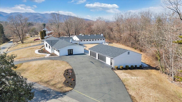 aerial view featuring a mountain view