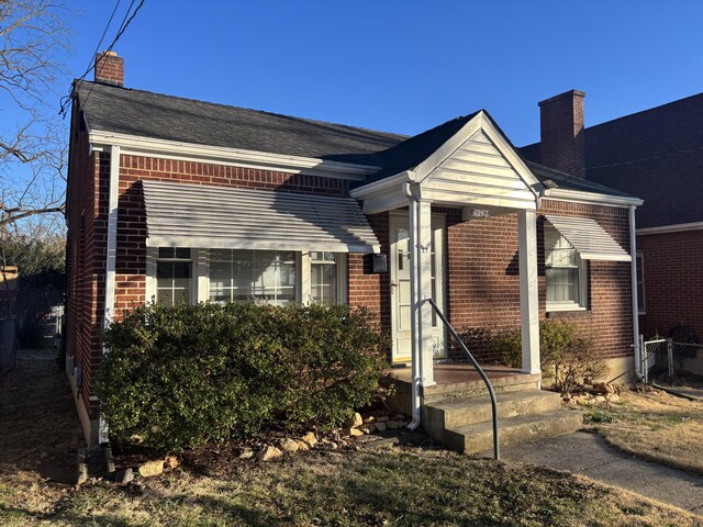 view of bungalow-style home