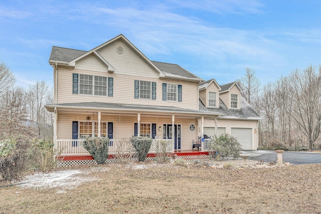 view of front of home featuring covered porch