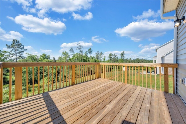 deck with a lawn