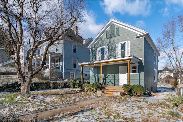 view of front of house with a porch