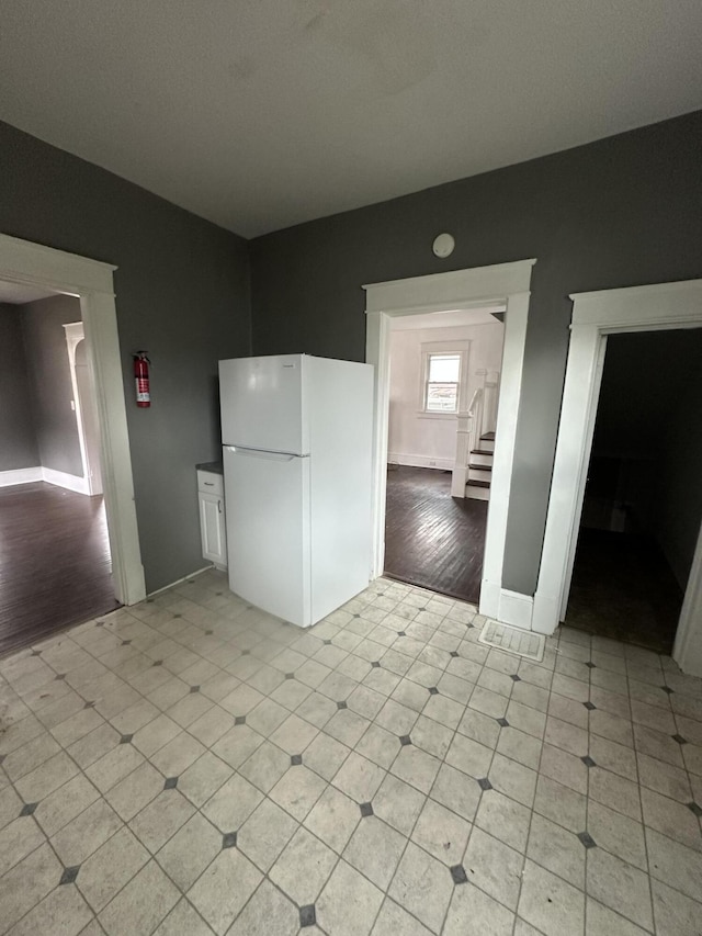 kitchen with white refrigerator