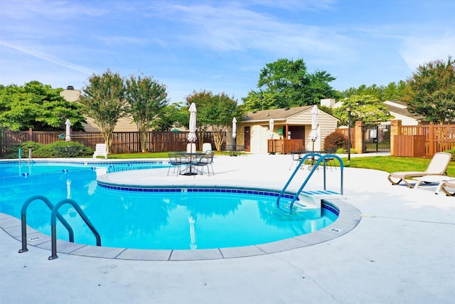 view of pool with a patio area