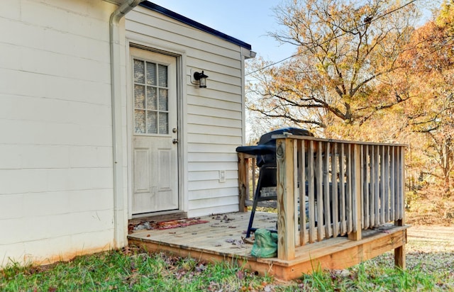 exterior space with a deck