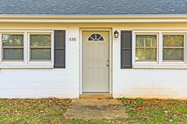 view of doorway to property