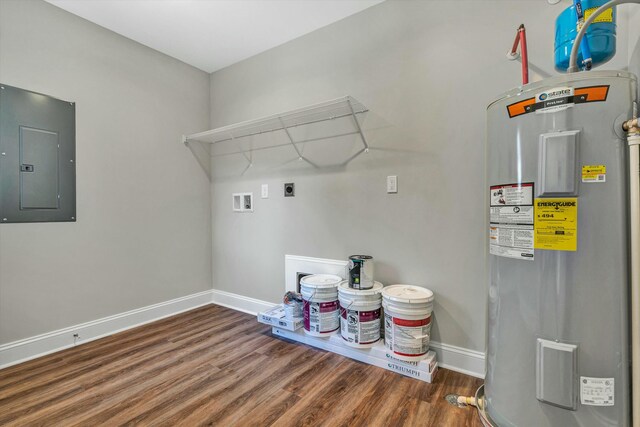 spare room featuring ceiling fan and dark wood-type flooring