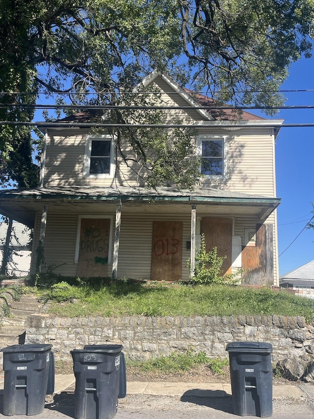 view of front of home with a porch