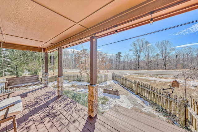 view of wooden terrace