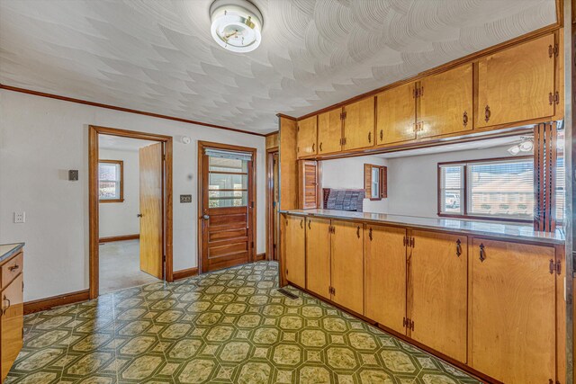 unfurnished living room featuring ceiling fan, a textured ceiling, light hardwood / wood-style flooring, and wood walls