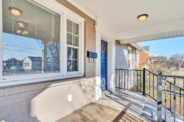 exterior space with covered porch