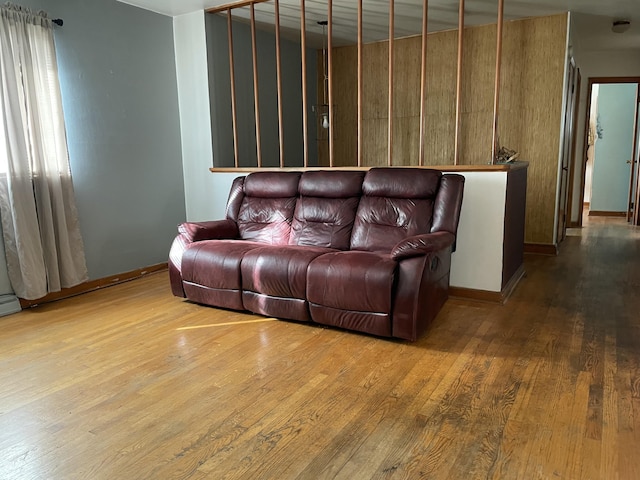 living room featuring wood-type flooring