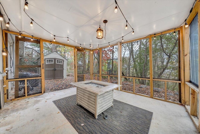 unfurnished sunroom featuring a healthy amount of sunlight