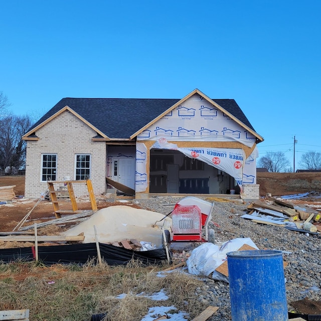 property under construction with a garage