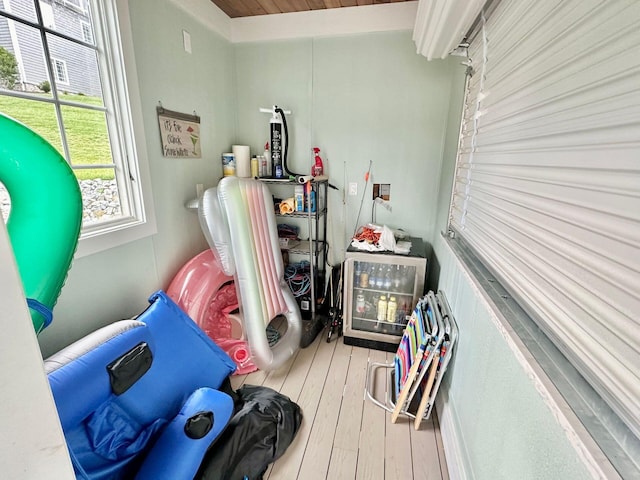 interior space with wood-type flooring