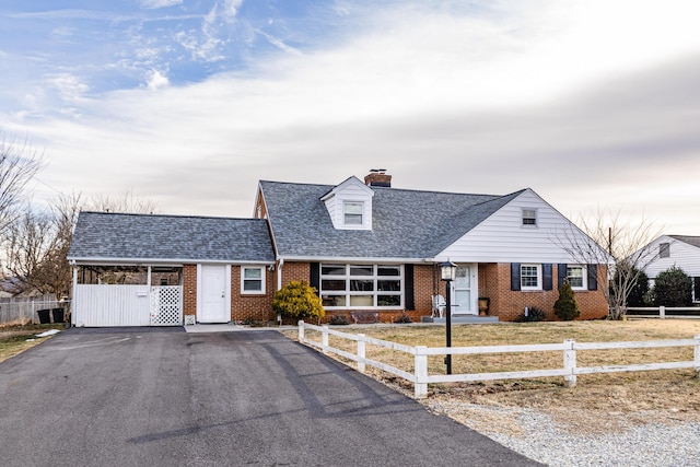 view of cape cod home