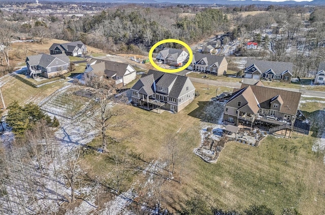aerial perspective of suburban area