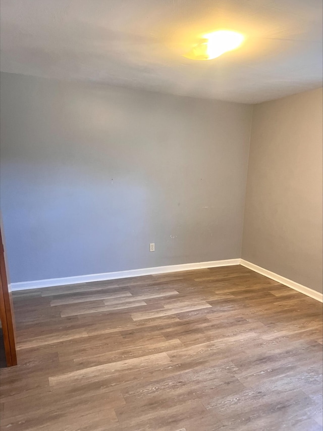 empty room with wood-type flooring