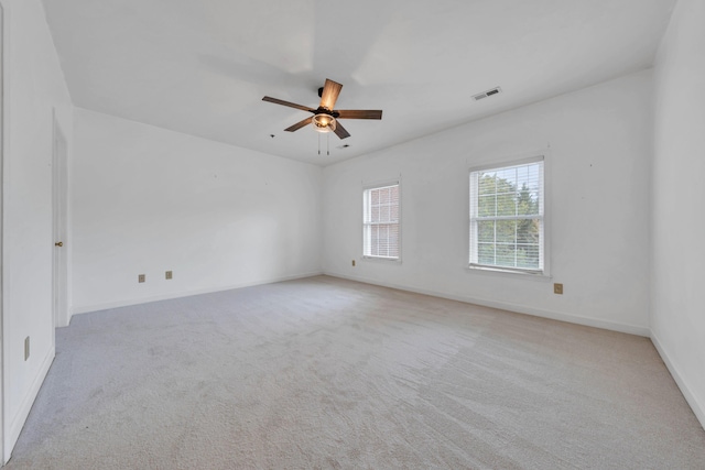 3040 Mcvitty Forest Dr Unit 211, Roanoke, VA 24018 - spare room featuring visible vents, baseboards, carpet floors, and ceiling fan