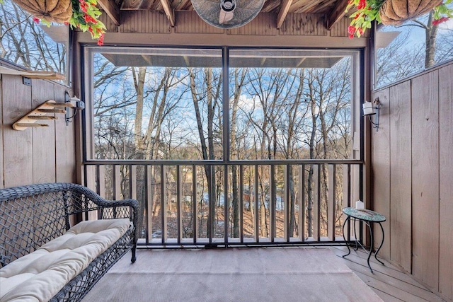 sunroom with plenty of natural light