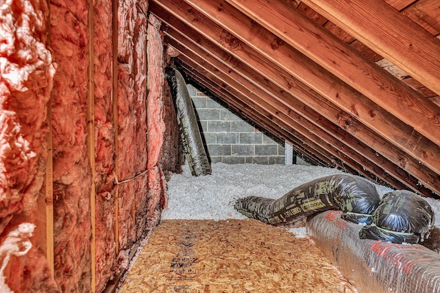 view of attic