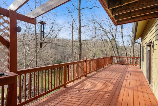 view of wooden deck