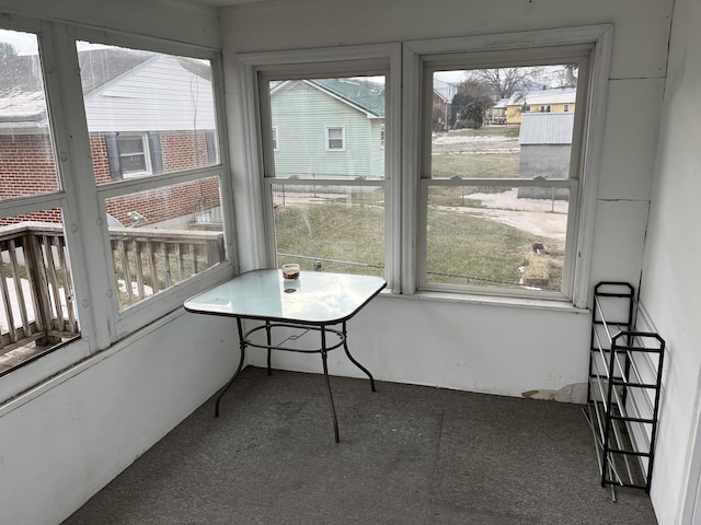 view of sunroom