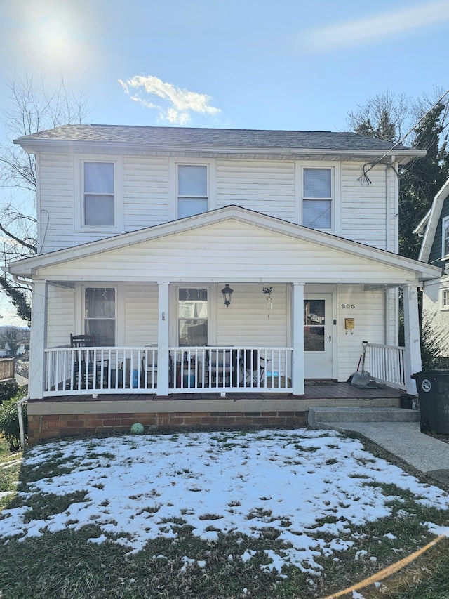 view of front of house with a porch