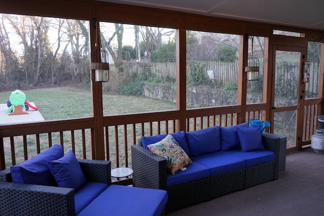 sunroom with a healthy amount of sunlight