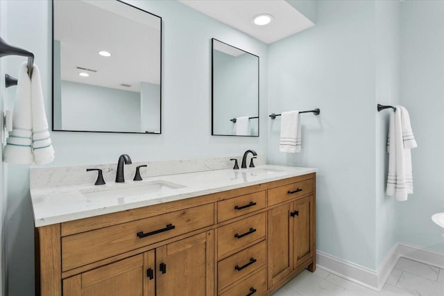 bathroom with vanity