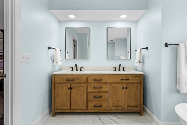 bathroom with vanity