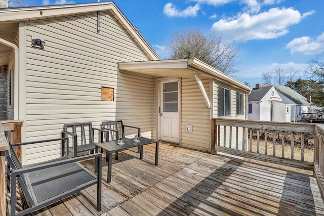 view of wooden deck